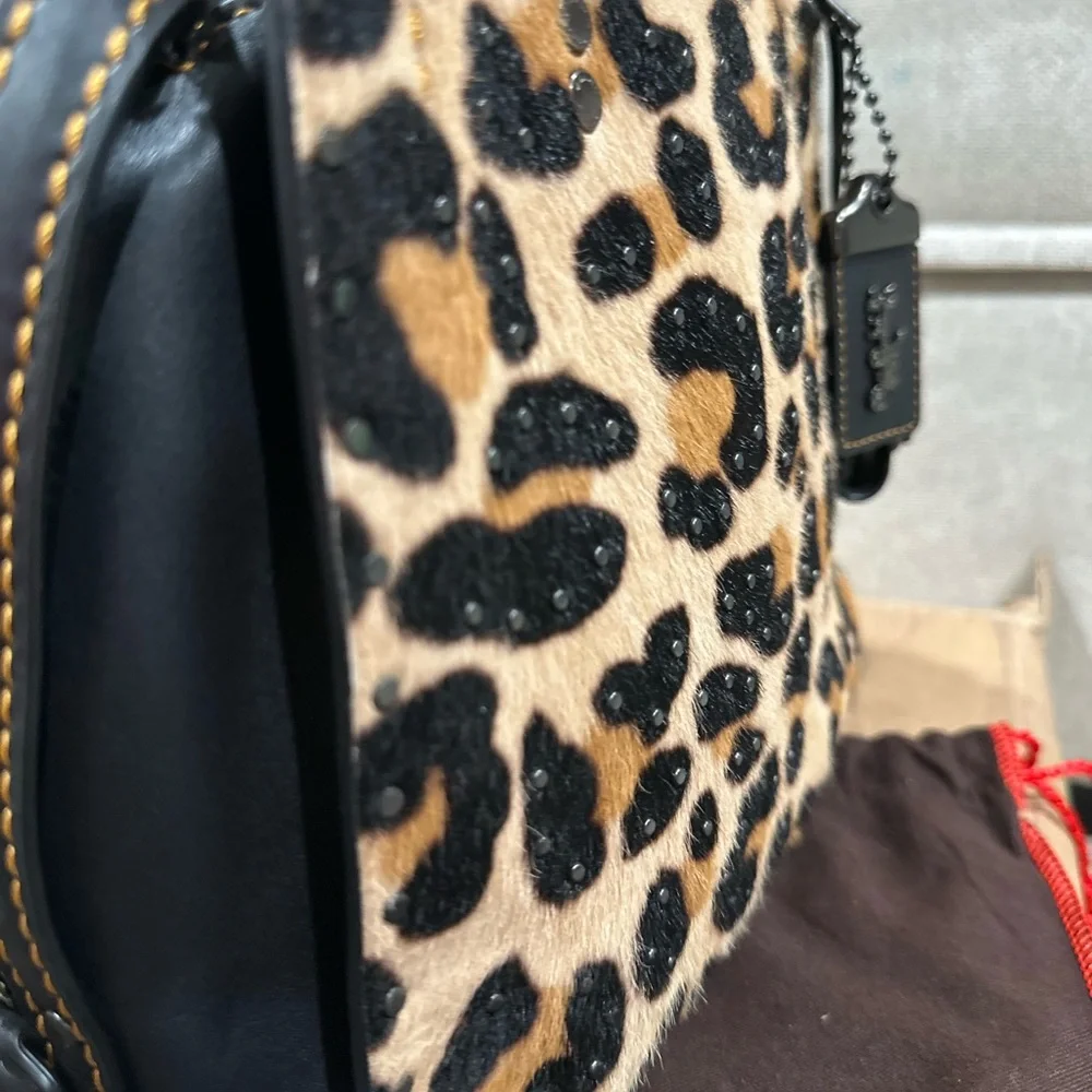 Coach Rogue 25 Leopard with embellishment- style 32872 - Picture 6 of 16